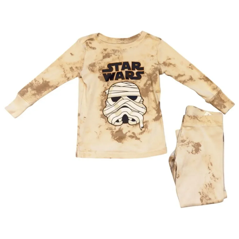 GAP Kids Long Sleeve Star Wars Storm Trooper Cotton Pajama Set PJs. 4. 4T.